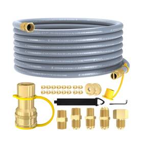 Gn121 Gardennow 12ft 3/8 Inch Id Natural Gas Hose Low Pressure Lpg With Quick Connect For