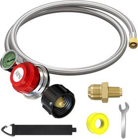 Yh003-30ga Gardennow 5ft 0-30 Psi Adjustable High Pressure Propane Regulator With Gauge 60psi Gas F