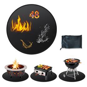 If3men1cbo-qph6csunbtgkabv Garvee 48ftft Fire Pit Mat Double-sided Fireproof Under Grill Deck Protector Round Bbq