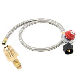 Gasone 744759740953 4 Ft. Psi To 20 High Pressure Propane Regulator And Steel Braided Hose New