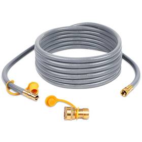 Gaspro 1/2-24ft 24 Ft 1/2 Inch Id Natural Gas Hose Low Pressure Lpg With Quick Connect For