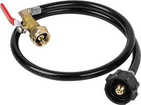 Gaspro 445009662652 1 Lb Propane Tank Refill Adapter Kit 3 Ft Hose With Safety Shutoff Valve
