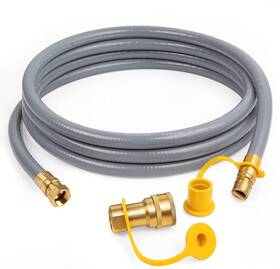 Gaspro 606413870843 12 Feet 3/8 Inch Id Natural Gas Hose Low Pressure Lpg With Quick Connect F