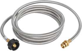 Gassaf 696592080492 12ft Stainless Braided Propane Adapter Hose 1 Lb To 20 Converter Re