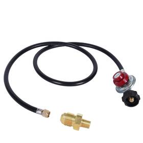 Gassaf 738595477722 5ft 20 Psi Adjustable High Pressure Propane Regulator With Hose For Lp Gas