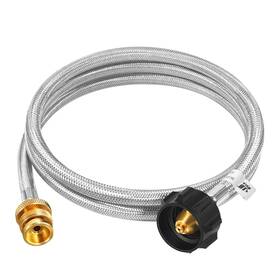 Gassaf 778601400252 6ft Propane Adapter Hose 1lb To 20lb Connection Stainless Braided Ho