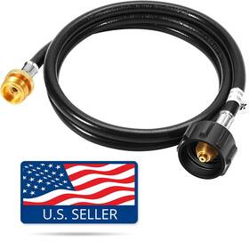 Pm1tf1f5 Gassaf 5ft Propane Hose Adapter 1lb To 20lb Tank Converts For Coleman Camp Stove Grill