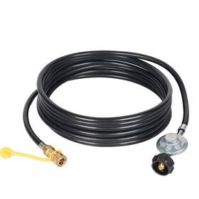 Ggc 778942817832 12 Ft Propane Hose With Regulator -3/8 Quick Connect Disconnect Replacement F