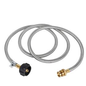 Ggc 778942818143 12ft Stainless Steel Braided Propane Adapter Extension Hose Lb To 20 Converter
