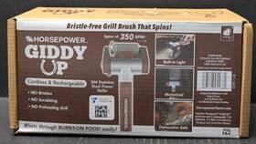 Giddy Up 097298055881 Horsepower Grill Cleaner Cordless Rechargeable Bbq New