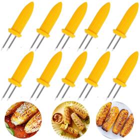 Gircss 798825346860 10pcs Corn Holders - On The Cob Skewers Stainless Steel Fork Prong