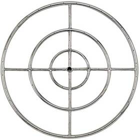 Golden Flame 843227194851 30 Inch Round Stainless-steel Fire Pit Burner Ring - Durable
