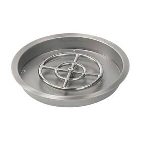 Golden Flame 843227195032 25 Inch Round Drop-in Fire Pit Pan With Installed 18 Stainless