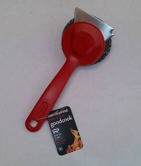 Good Cook 076753102667 Safe Bristle-free Bbq Grill Brush Rustproof Stainless Steel Barbecue Cleaner
