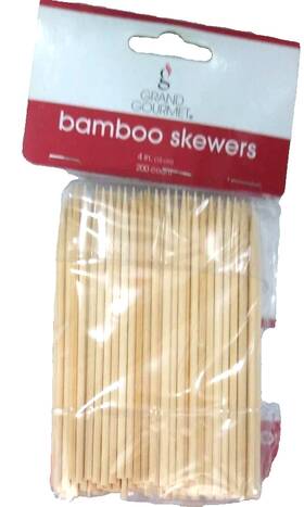 Mac1 Grand Gourmet 719283340566 2 New Sets Of 4-inch Bamboo Skewers 200 Each Pack 400 Total