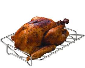 Griaddict 635401397017 Stainless Steel Turkey Roasting Rack V-shaped Racks For Smoking And Broiling