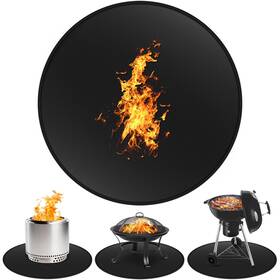 Gribuddy 742939804815 39 Inch Fire Pit Mat For Solo Stove Bonfire - Round Fireproof Under Grill For