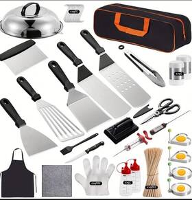 Griddle 313106057060 Blackstone Grill Accessories Kit 148pc Bbq Tools Set For Outdoor Cooking