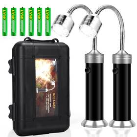 Grilig 735133176406 2 Pack Barbecue Grill Light With Magnetic Base And Flexible Gooseneck