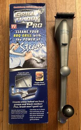 Grill Daddy 899315001228 Pro Ultimate Brush For Bbqs And Grilling Steam Clean-silver