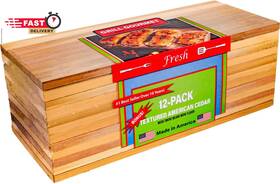 Grill Gourmet 445013324348 Cedar Grilling Planks - 12 Pack Made In Usa