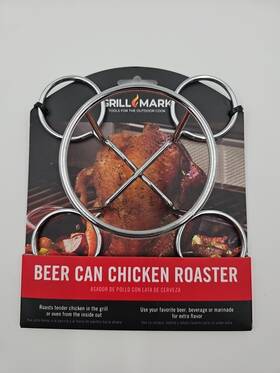 Grill Mark 843518071458 Steel Beer Can Poultry Roaster 6 Inch L X W