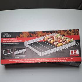 Grill Meister 056233845761 Skewer Set And Frame New