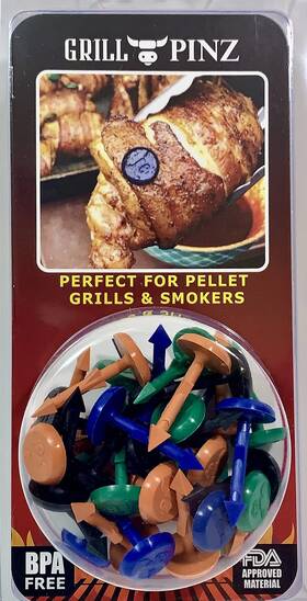 Gp-002-nyl-obkgr-32pk-fba Grill Pinz Essential Grilling Accessory - Attach And Combine Food While Cooking Better