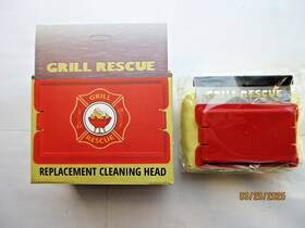Grill Rescue 850025429368 New Replacement Bbq Cleaning Head With Scraper Washable