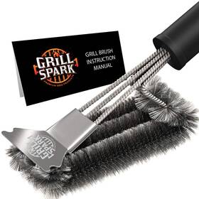 Grill Spark 736373291850 Bbq Brush And Scraper 18 Inch Stainless Steel Cleaning Accessories