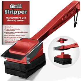 Grill Stripper 061077710006 Bbq Brush Bristle Free Cleaner For Outdoor Grills With Triple-