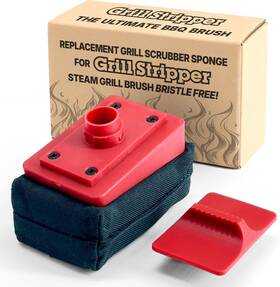 Grill Stripper 061077710020 Bristle Free Brush Removable Sponge