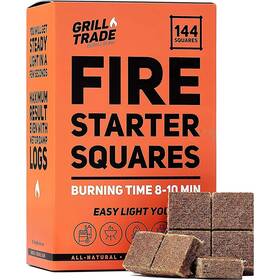 Fss011119 Grill Trade Fire Starter Squares 144 Easy Burn Your Bbq Pack Of Pieces