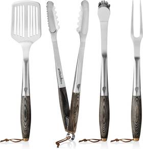 Grillaholics 445002115100 Premium Bbq Grill Tools - Luxury 4-piece Barbecue Utensils Se