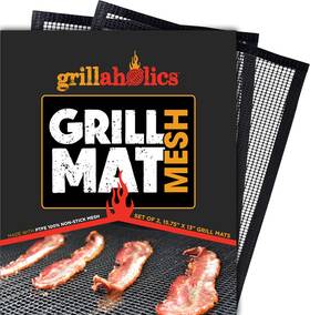 Pd-14181 Grillaholics Bbq Mesh Grill Mat - Set Of 2 Mats Non Stick Nonstick