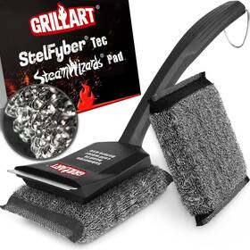 Swb02 Grillart Steamwizards Grill Brush Bristle Free Safe Bbq 17 Inch Black