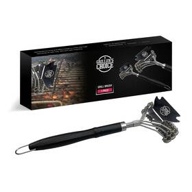 Grillers Choice 860006030148 Commercial Grill Brush - 2 Headed Double Helix Coils Bristle