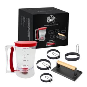 Grillers Choice 860008010735 Griddle Breakfast Kit - Pancake Batter Dispenser Bacon Pres