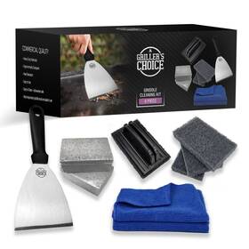Grillers Choice 860008010759 Griddle Cleaning Kit Flat Top Grill Set-cleaning Blocks Scouring Pads Clea