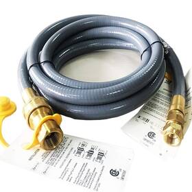 Grilljob 783907704348 10 Feet 1/2 Id Natural Gas Hose Conversion Kit Propane Grill Quick Conne