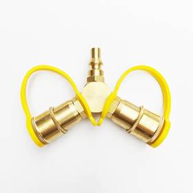 Rv2way Grilljob 1/4ftft Rv Propane Quick Connect 2 Way Adapter For Trailer And