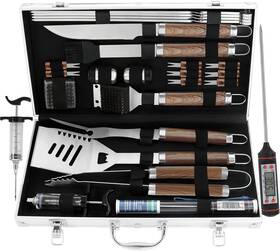 Grilljoy 445004463414 24pcs Bbq Grill Tools Set With Meat Thermometer And Injector - Extra Th