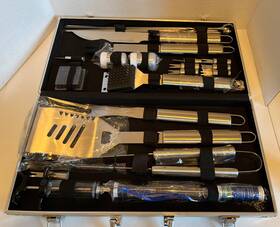 B24-a01 Grilljoy Brand New Professional Bbq Tools Accessories Kit Set With 20 Piece