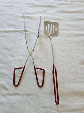 407302 Grillpro 40730 2 In 1 Chrome Plated Turner/tong 15 Inches And Spatula 18