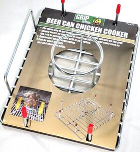78470 Grip Outdoors Beer Can Chicken Cooker Rack For The Grill