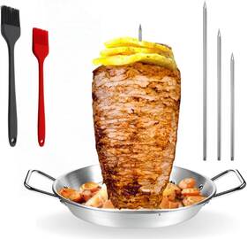 Gudaily 744759285270 Al Pastor Skewer For Grill Stainless Steel Vertical Gyro Plate Oven Rotate