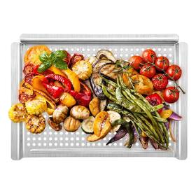 Halnyhyfd 750939081440 Grill Pan 18x12 Inch Stainless Steel Bbq Tray For Vegetables And Meat