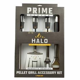 Hs-3012 Halo Pellet Grill Essentials Kit Spatula Tongs Pigs Tail And Fork Set