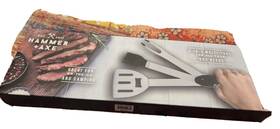 8001006 Hammer & Axe And 5-in-1 Bbq Multi-tool Fork Spatula Brush Corkscrew Bottle Opener