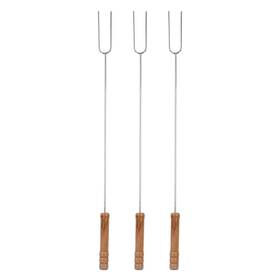 Haofydb06f9gspi8054 Haofy Roasting Sticks 3pcs Barbecue Forks Stainless Steel Stick With Beec